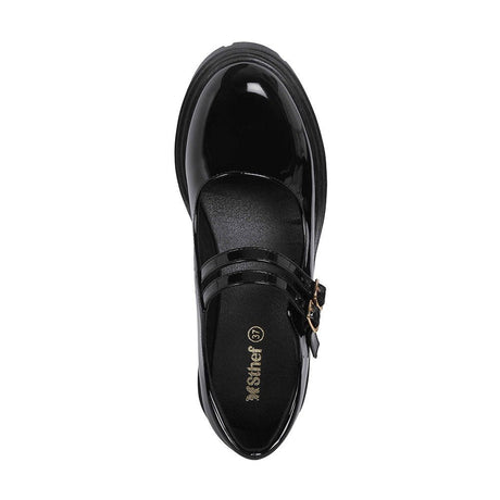 Mocasin Mujer 8119 Negro Charol Sthef