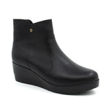 Botín Negro de Cuero Casual de Vestir 1135433