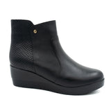 Botín Negro de Cuero Casual de Vestir 1135433