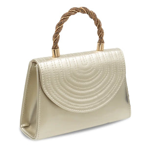 CARTERA FIESTA MUJER DORADO STHEF 8232