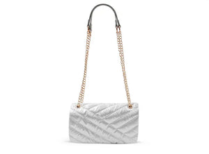 CARTERA CASUAL MUJER PLATA STHEF 8083