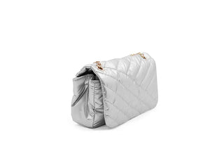 CARTERA CASUAL MUJER PLATA STHEF 8083