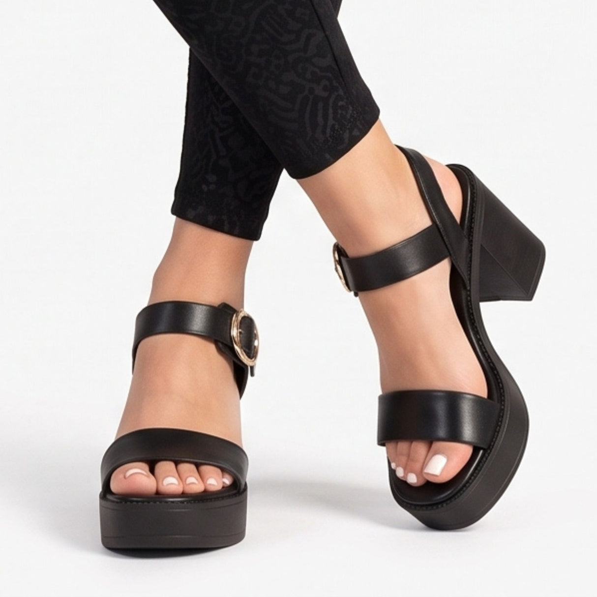 SANDALIA MUJER STHEF CASUAL NEGRO 7858
