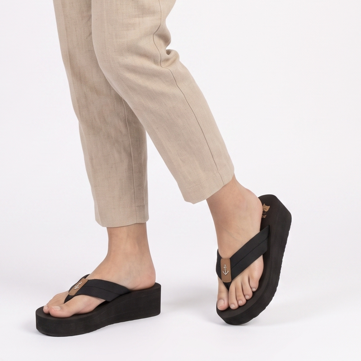 SANDALIA MUJER STHEFPLAYERA NEGRO 8204
