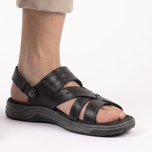 SANDALIA HOMBRE PEGADA PEGADA CASUAL PRETO 132203-06