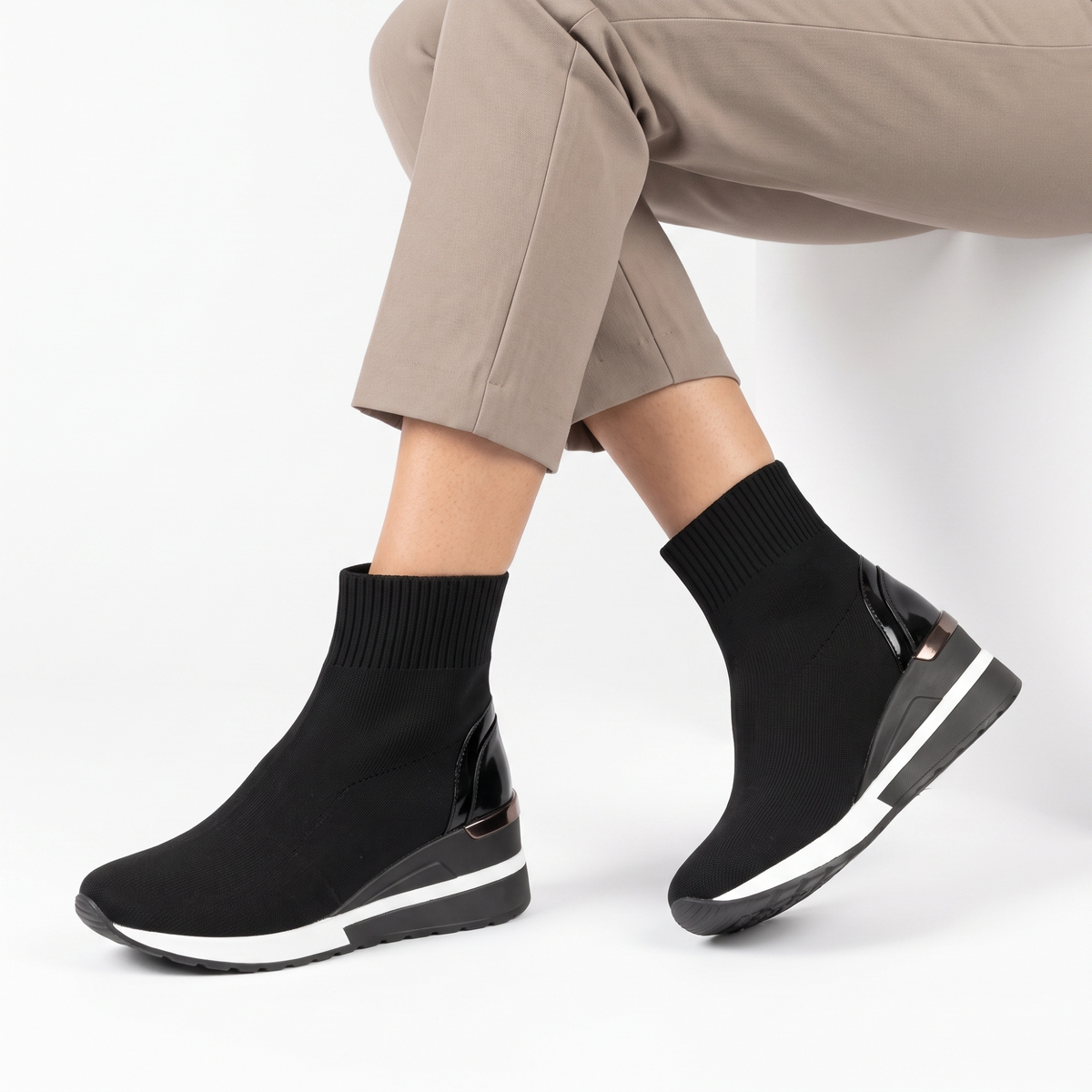 ZAPATILLA MUJER STHEF TRENDY NEGRO 7460