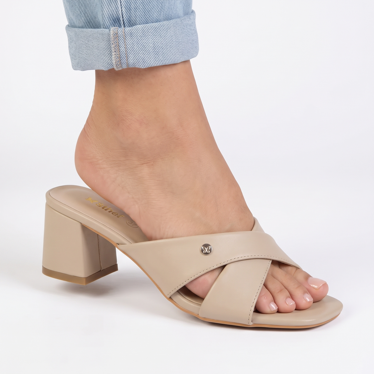 SANDALIA MUJER STHEF VESTIR BEIGE 8044