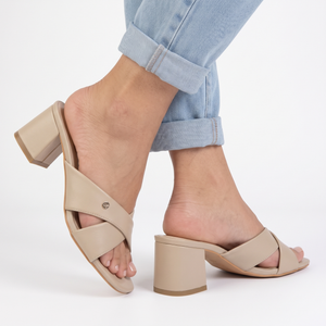 SANDALIA MUJER STHEF VESTIR BEIGE 8044