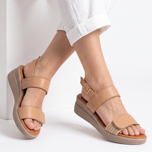 SANDALIA MUJER STHEF CASUAL BEIGE 8013
