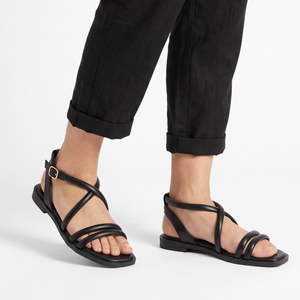 SANDALIA MUJER STHEF CASUAL NEGRO 7743
