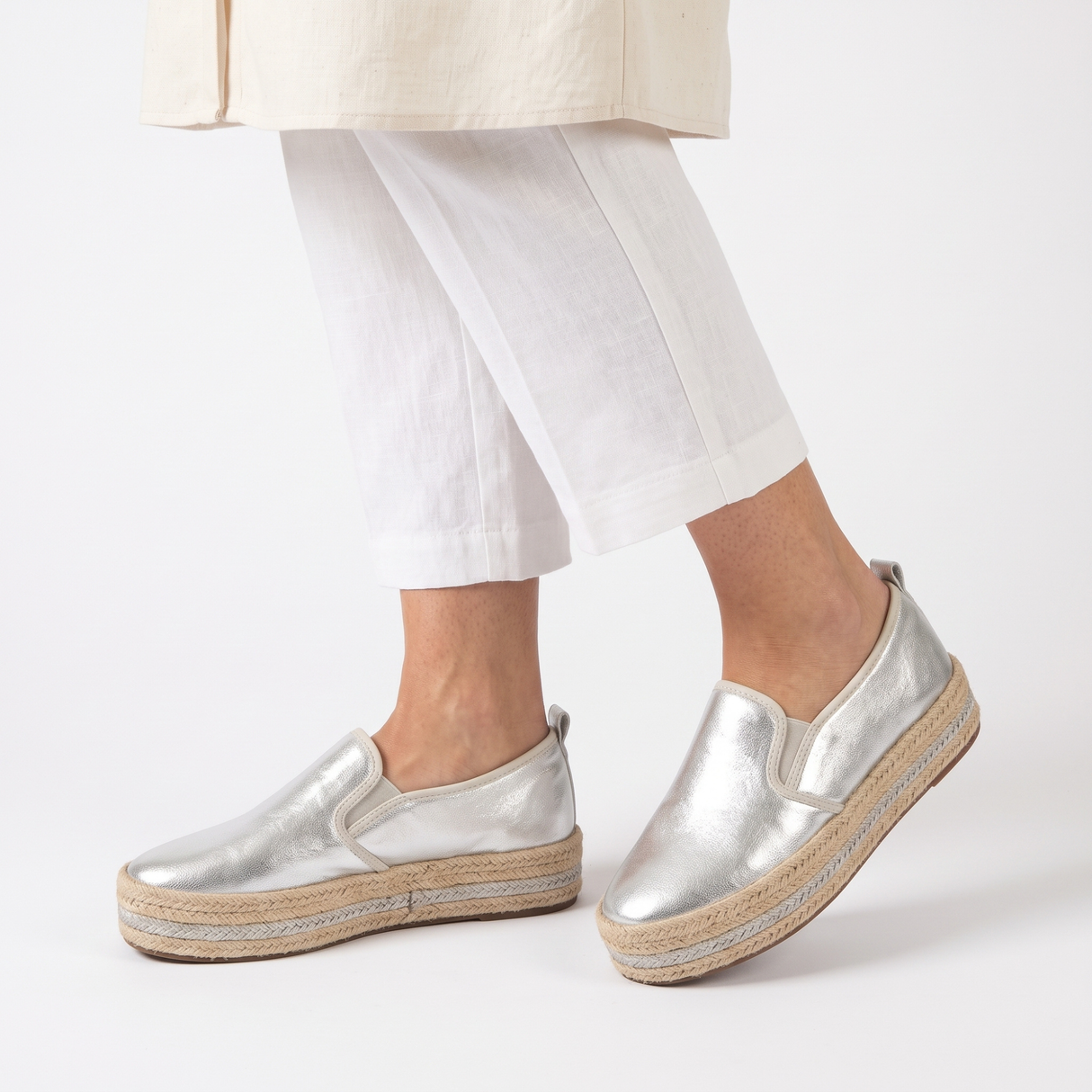 ALPARGATA MUJER STHEF PLATA 7870