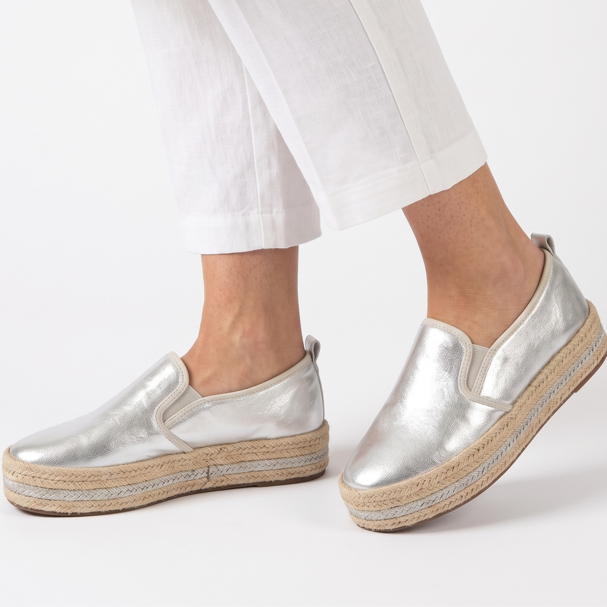ALPARGATA MUJER STHEF PLATA 7870