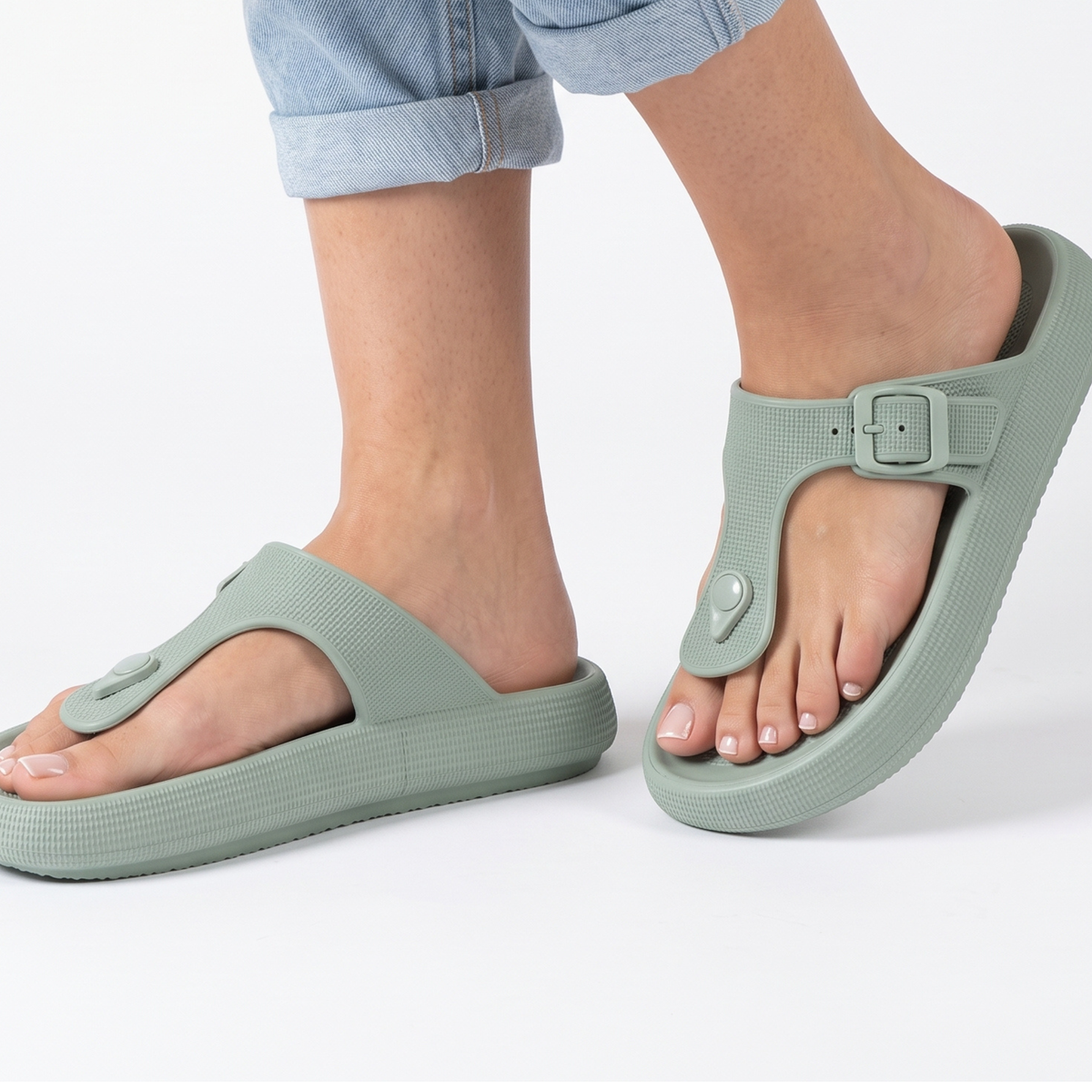 SANDALIA MUJER STHEF CASUAL MENTA 7887