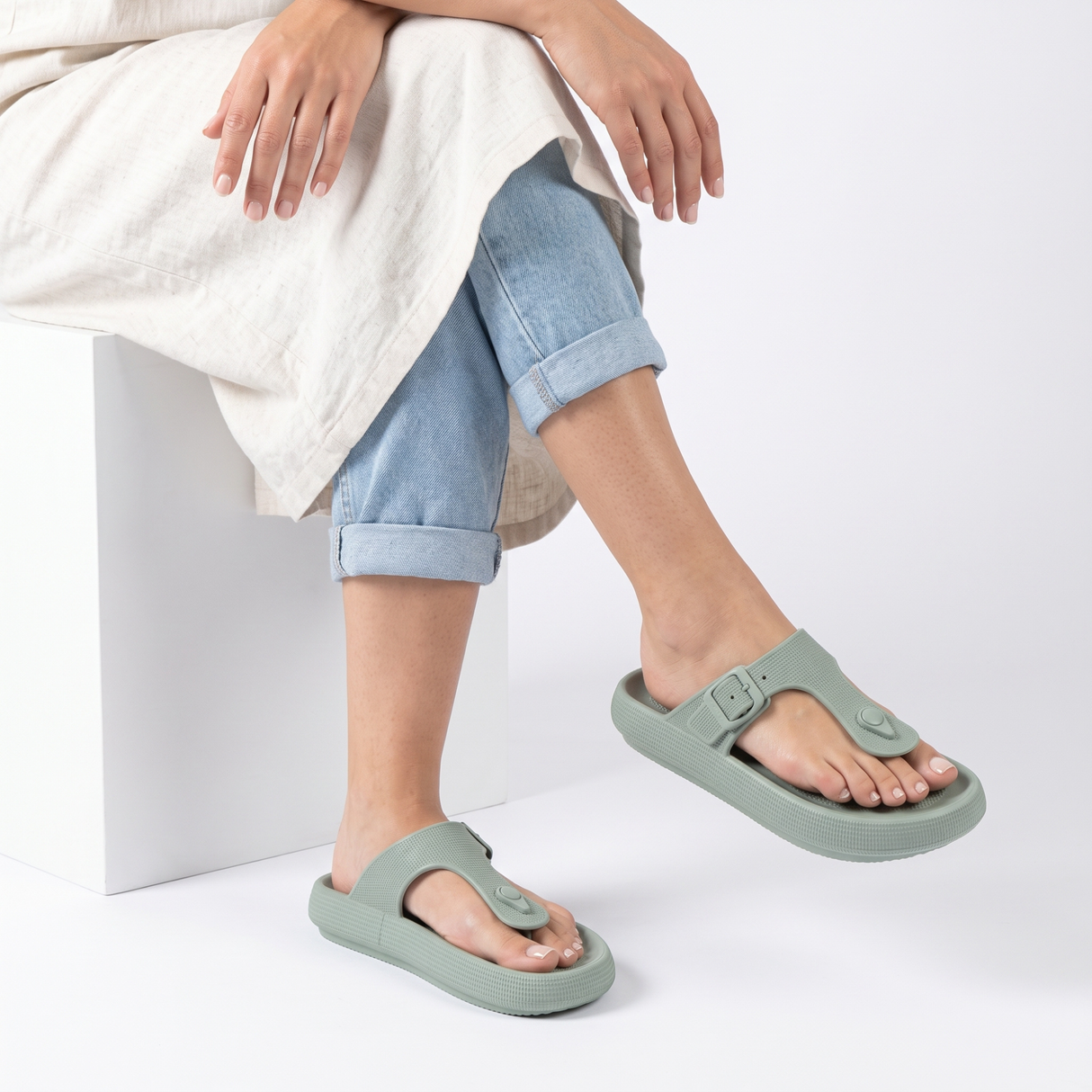SANDALIA MUJER STHEF CASUAL MENTA 7887