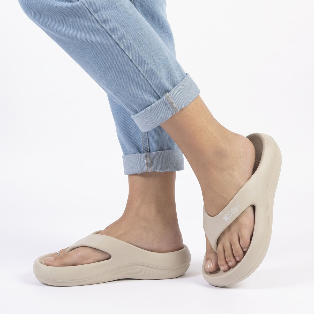 CALZADO MUJER STHEF BEIGE 8197