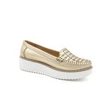 Zapatos de Cuero para Mujer Dorado 1135408
