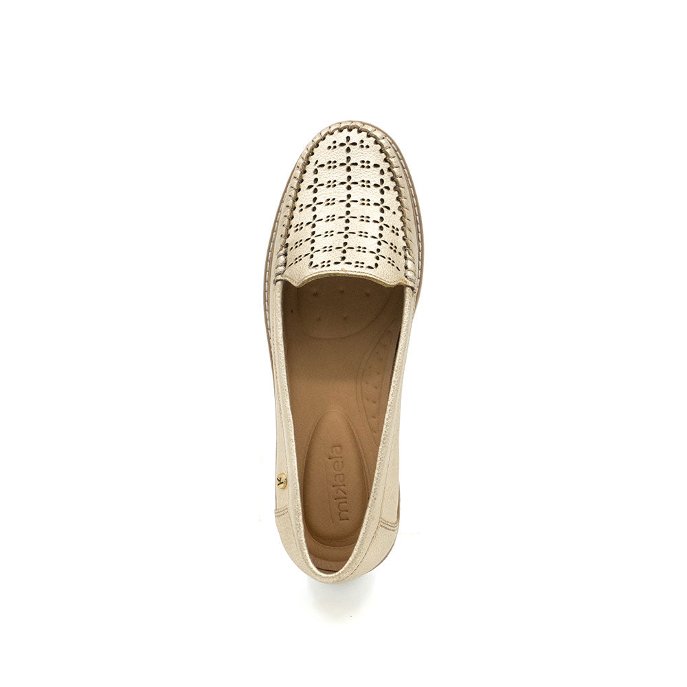 Zapatos de Cuero para Mujer Dorado 1135408