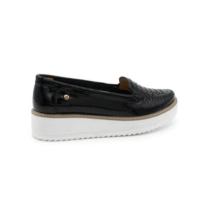 Zapato Casual Mujer Ms743 Negro Charol Mikaela