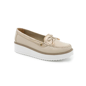 Zapato Casual Mujer Ms761 Vainilla/Dorado Mikaela