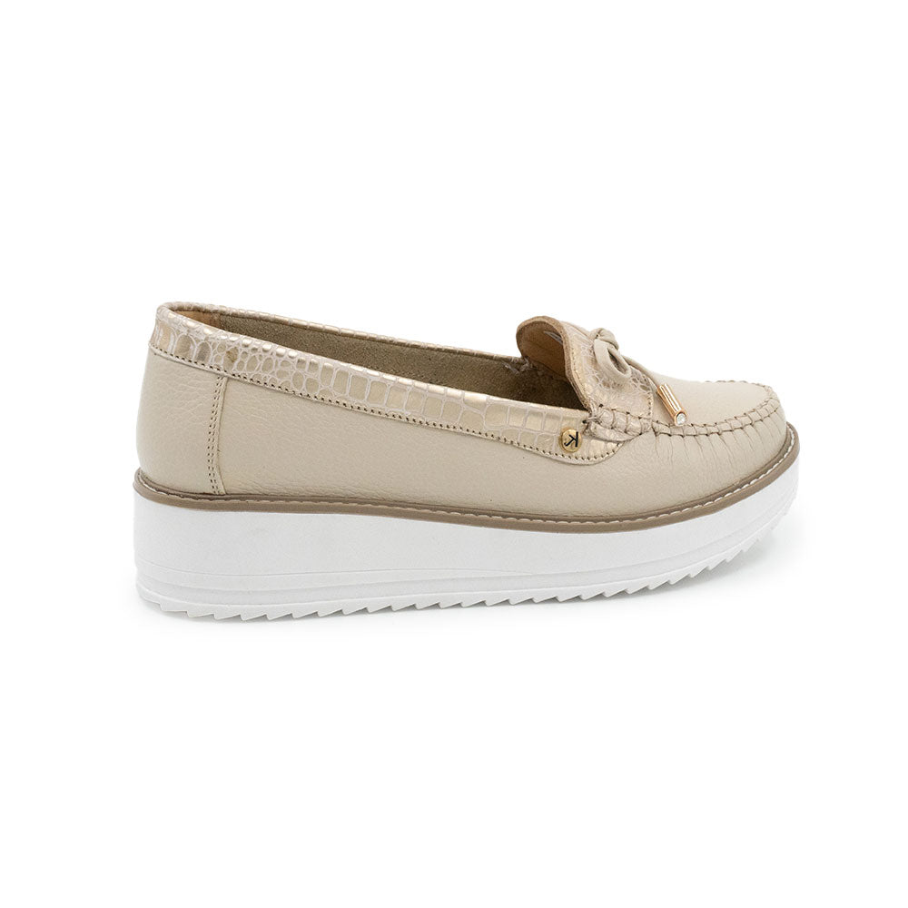 Zapatos de Cuero para Mujer Vainilla Dorado 1135428
