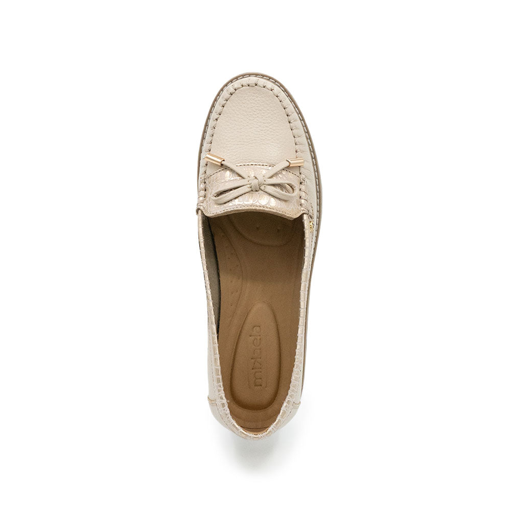 Zapatos de Cuero para Mujer Vainilla Dorado 1135428