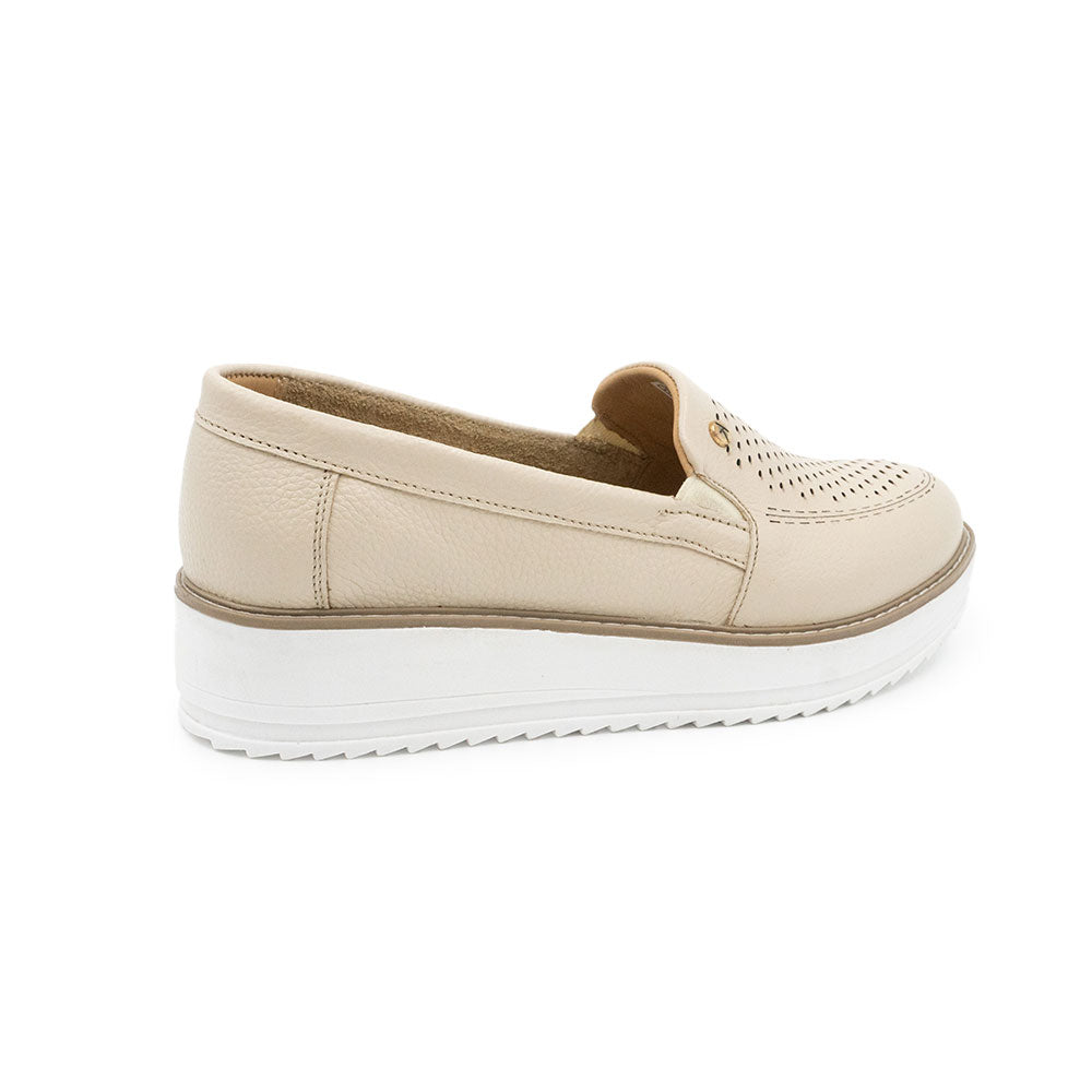 Zapato de Cuero para Mujer Color Vainilla 1135418