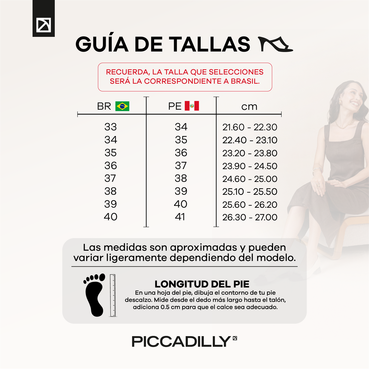 ZAPATO MUJER PICCADILLY VESTIR PRETO 11010200001238