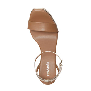 SANDALIA MUJER MIKAELA CASUAL CAPUCCINO/DOURADO 19162-01