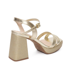SANDALIA MUJER MIKAELA FIESTA MANTEIGA/DOURADO 20246-08