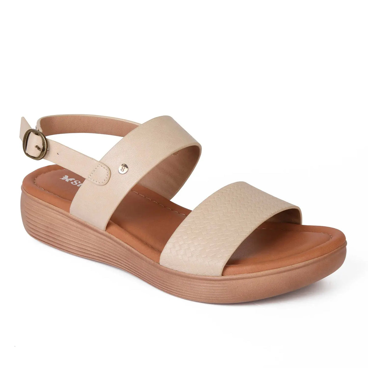 SANDALIA MUJER STHEF CASUAL BEIGE 8000