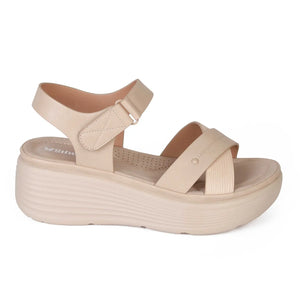 SANDALIA MUJER STHEF CASUAL BEIGE 8002