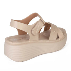 SANDALIA MUJER STHEF CASUAL BEIGE 8002