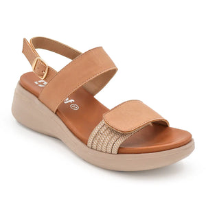 SANDALIA MUJER STHEF CASUAL BEIGE 8013