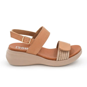 SANDALIA MUJER STHEF CASUAL BEIGE 8013
