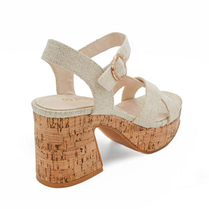 SANDALIA MUJER STHEF CASUAL BEIGE 8046