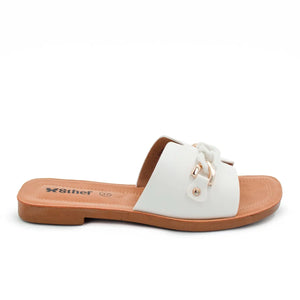 SANDALIA MUJER STHEF CASUAL BLANCO 7996