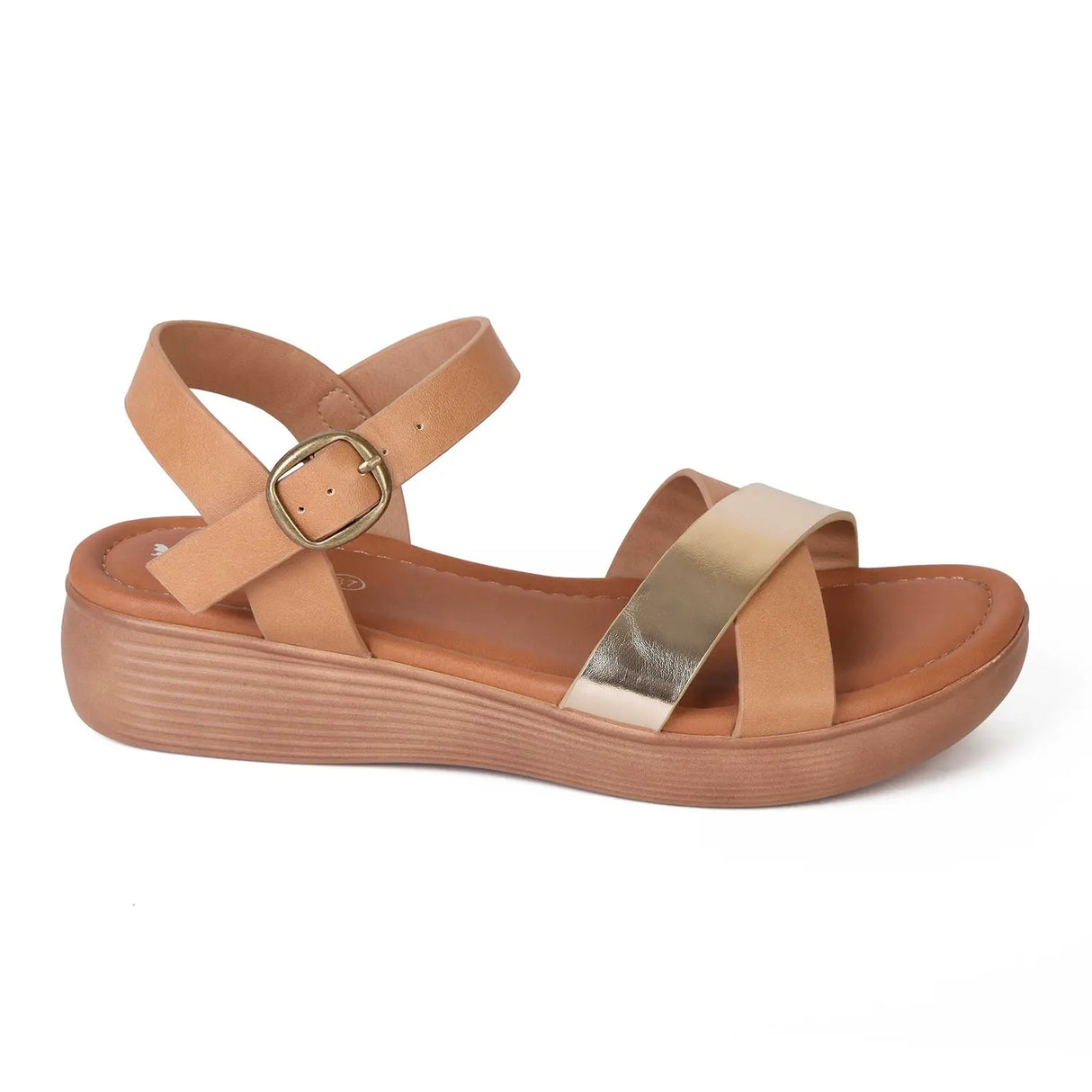 SANDALIA MUJER STHEF CASUAL CAMEL 7999