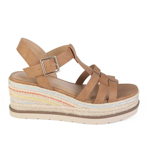 SANDALIA MUJER STHEF CASUAL CAMEL 8032
