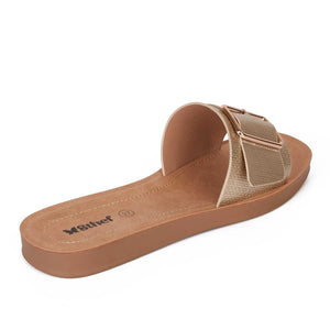 SANDALIA MUJER STHEF CASUAL DORADO 8020