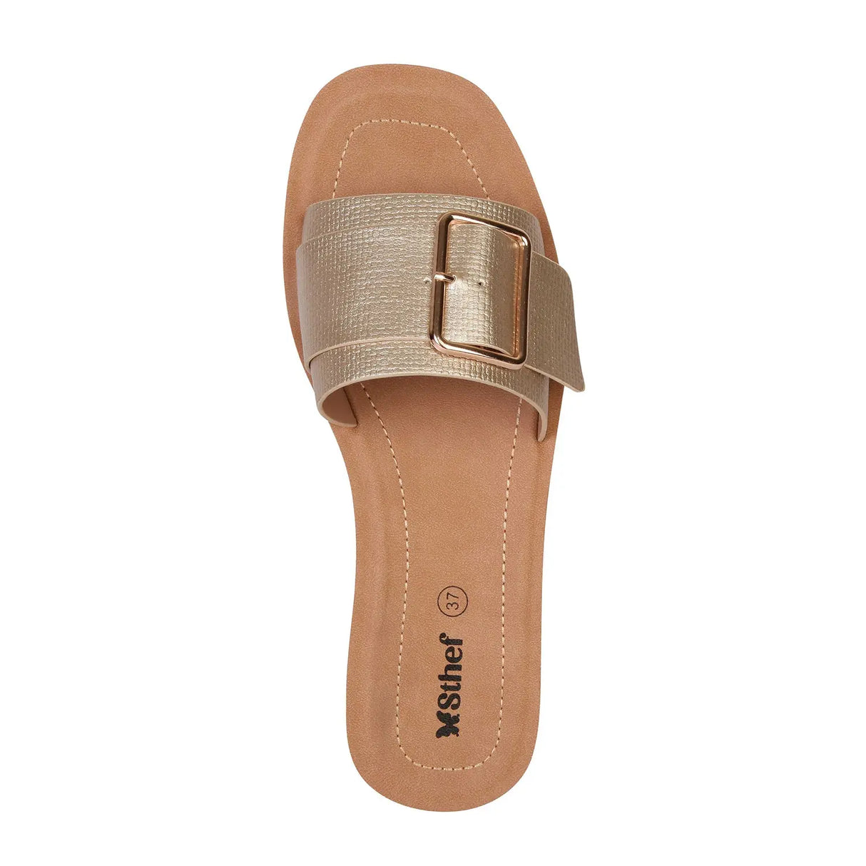 SANDALIA MUJER STHEF CASUAL DORADO 8020