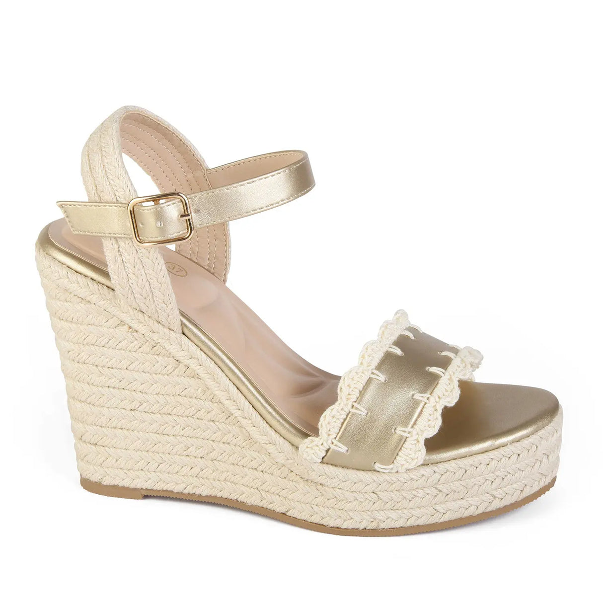 SANDALIA MUJER STHEF CASUAL DORADO 8029