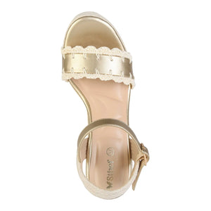 SANDALIA MUJER STHEF CASUAL DORADO 8029