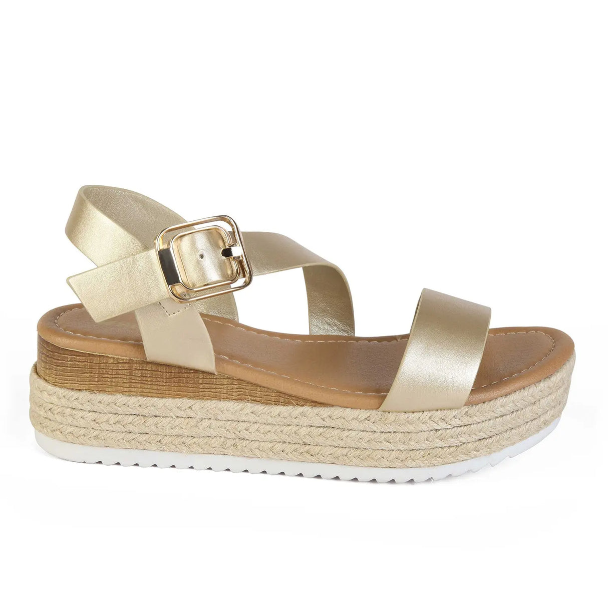 SANDALIA MUJER STHEF CASUAL DORADO 8043