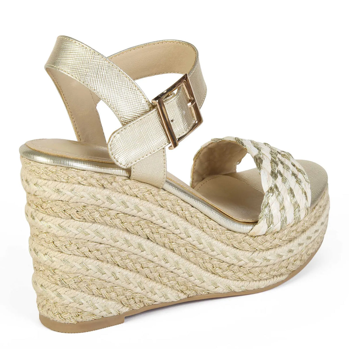 SANDALIA MUJER STHEF CASUAL DORADO 8048