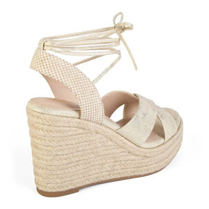 SANDALIA MUJER STHEF CASUAL DORADO 8049