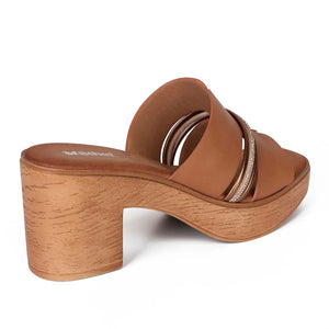 SANDALIA MUJER STHEF CASUAL MARRON 8012