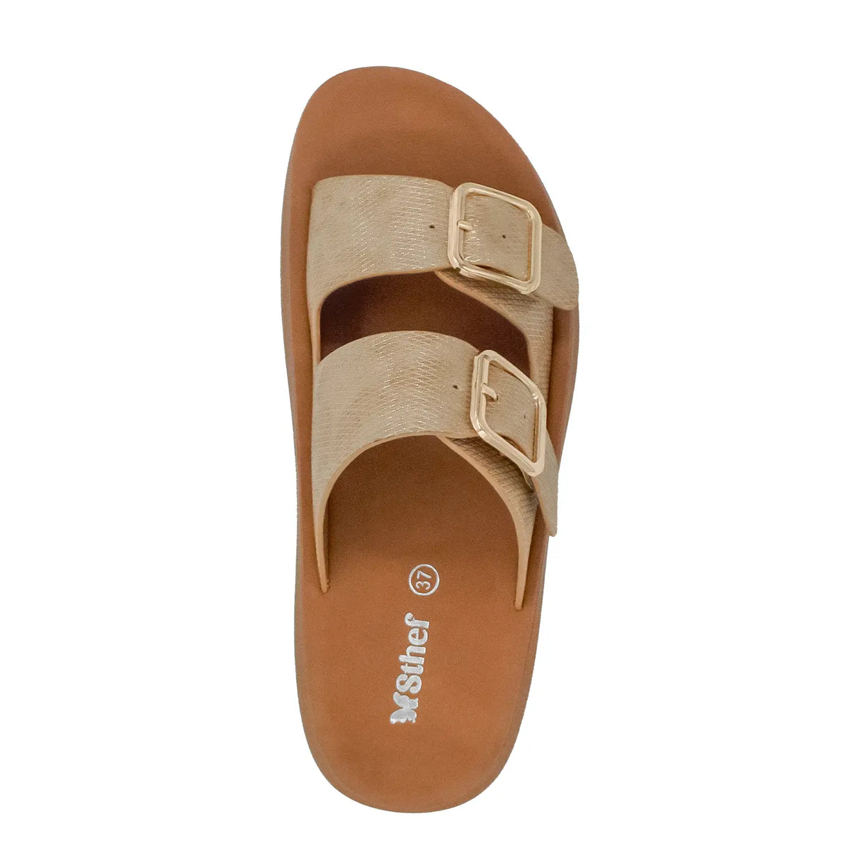 SANDALIA MUJER STHEF CASUAL MARRON 8016