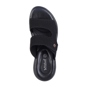 SANDALIA MUJER STHEF CASUAL NEGRO 7987