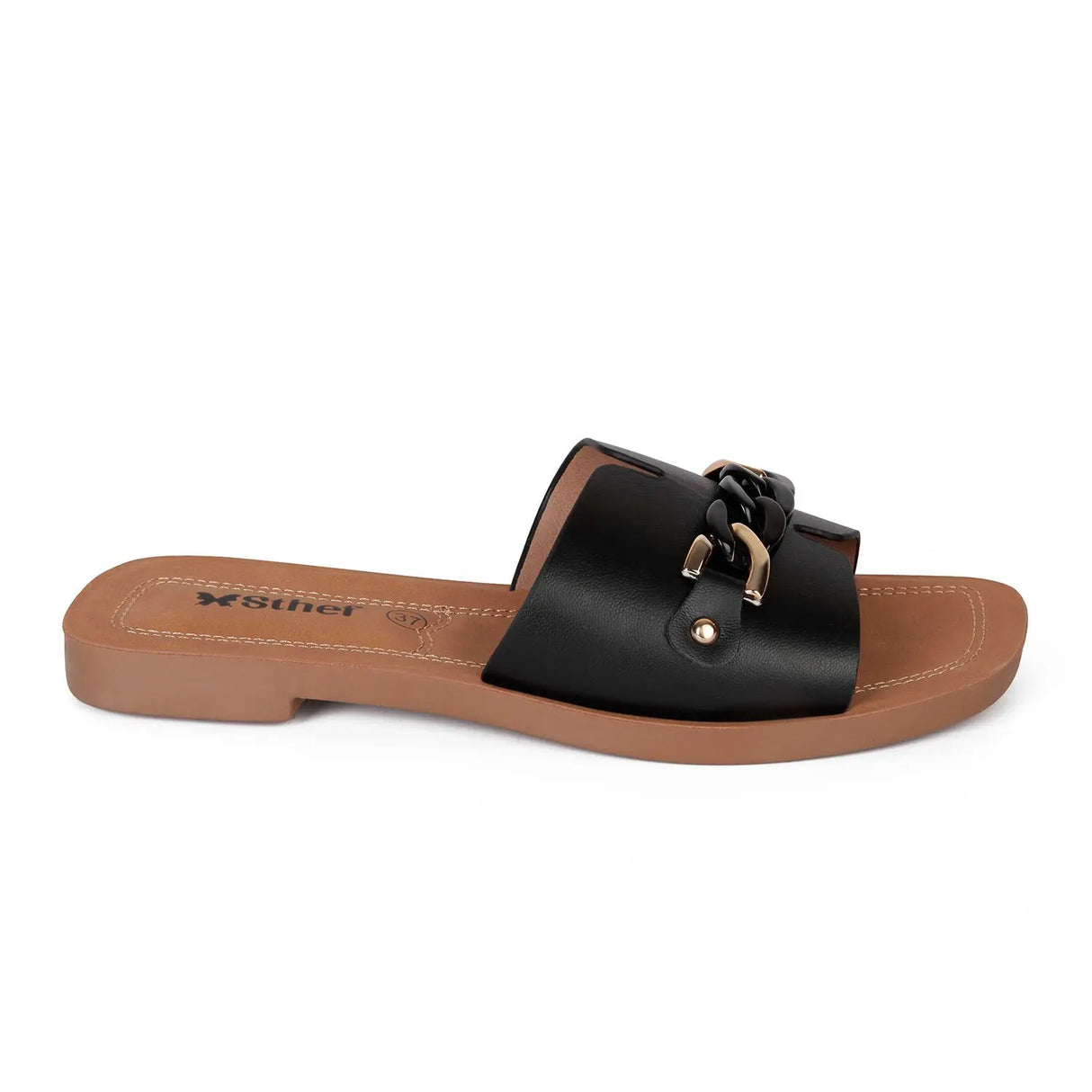 SANDALIA MUJER STHEF CASUAL NEGRO 7996