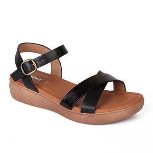 SANDALIA MUJER STHEF CASUAL NEGRO 7999